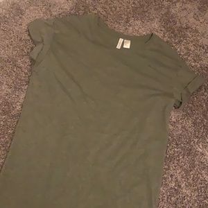H&M Green Short Sleeve Tunic T-Shirt